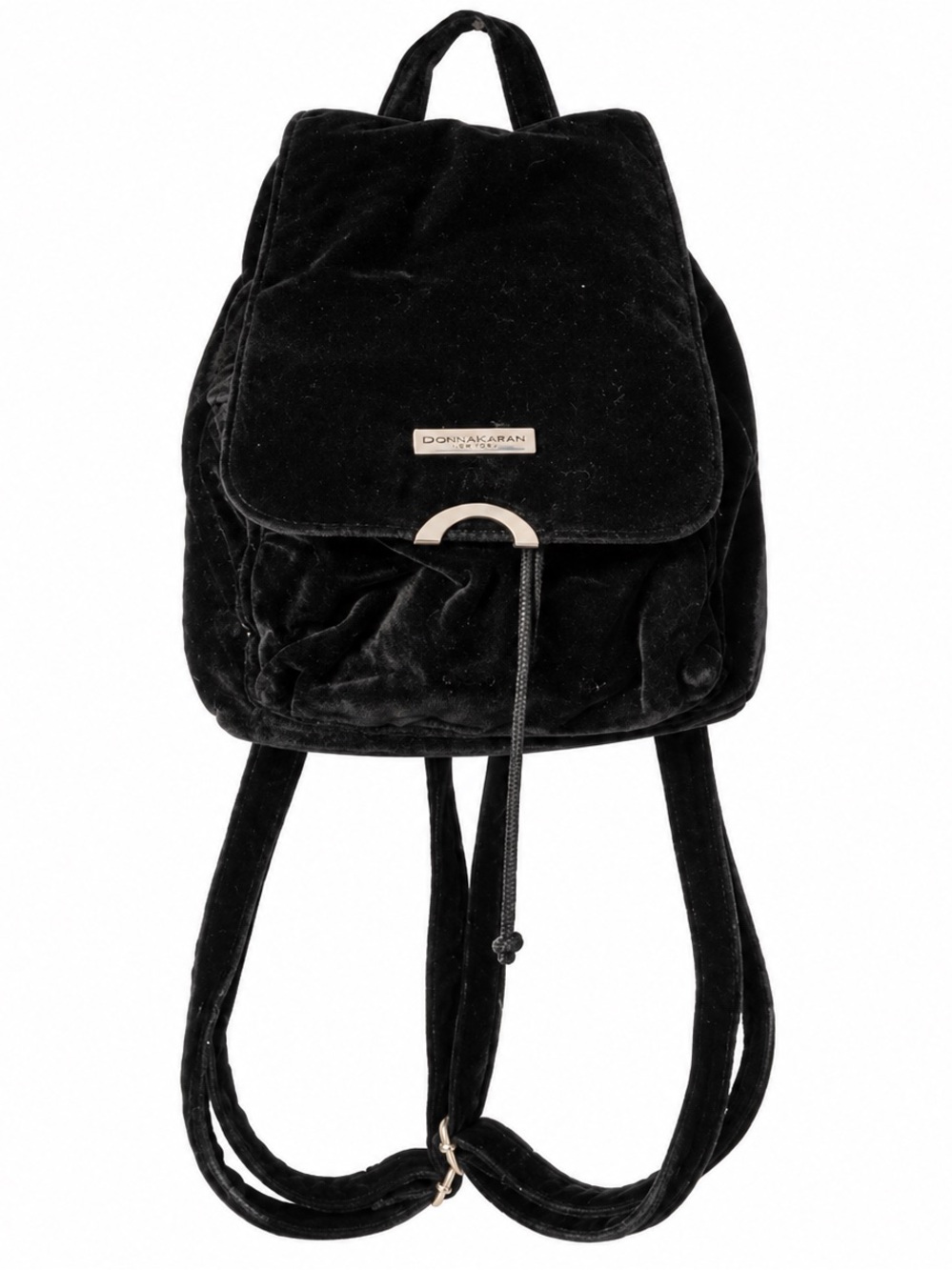 Donna Karan Women’s Black Velvet Backpack